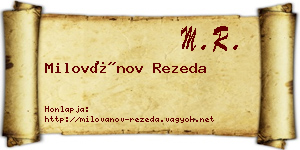 Milovánov Rezeda névjegykártya